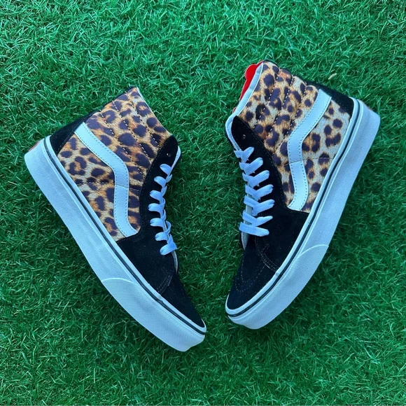 Vans Sk8 Hi Leopard Black / True White - Picture 4 of 10